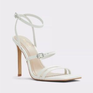 Aldo Elegant White Strappy High Heels - Size 7.5 - NEVER WORN